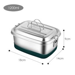 304 Stainless Steel Sealed Overflow-proof Double-layer Convenient Lunch Box