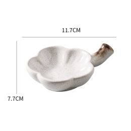 Japanese-style Household Ceramic Flavour Dish With Handle