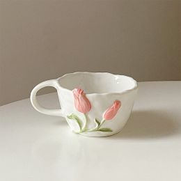 Three-dimensional Tulip Ceramic Plate Bowl Cup