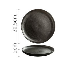 Creative Frosted Black Simple Fashion Ceramic Plate