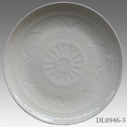 Ice Cracked Glazed Western Dinner Plate Ceramic Plate