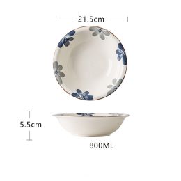 Japanese Style Household Underglaze Hand painted Ceramic Tableware
