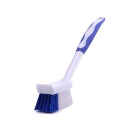 Non Slip Handle Kitchen Brush with Scraper Tip Scrub Brush for Dish Pans Pots Kitchen Sink Stove Top Kitchen Counter Cleaning Brushes
