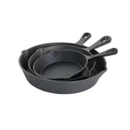 Pots And Pans Pre-Seasoned Cast Iron Skillet Set Kitchen Cookware Set