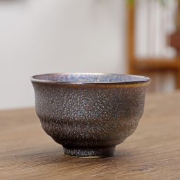 Colorful Black Gold Kiln Variation Tianmu Glazed Ceramic Tea Cup