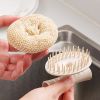Bamboo Fiber Kitchen Cleaning Brush with Handle Magic Washing Pot Brush Sink Dish Cleaner Household Cleaning Tool Esg17392