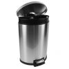 Indoor and Outdoor Universal 14.5 Gallon/54 Liter Stainless Steel Half Round Kitchen Trash Can