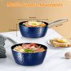 18cm/ 1.5L Induction Saucepan with Lid, Milk Pan Non Stick Saucepan, Aluminum Ceramic Coating Cooking Pot - PFOA Free with Stainless Steel Handle, Sui