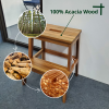 Acacia Wood Two Steps Stool Small Size Rectangle Top Best Ideas For Kitchen Living Room End Tables For Sofas Sub-stool for Living Room Bedside Strong