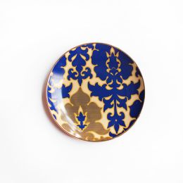 Ceramic Western Food Plate Painted Gold Enamel Color Tableware