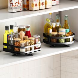 Turntable Lazy Susan Organizer Rotating Spice Storage Rack Organization for Kitchen Countertop Cabinet (Shape: Square)