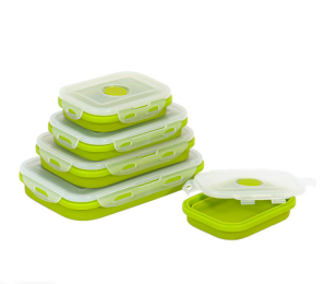 Reusable Pizza Storage Container with  Microwavable Serving Trays - Adjustable Pizza Slice Container to Organize & Save Space - BPA Free, Microwave, & (Color: Green, size: 350ML)