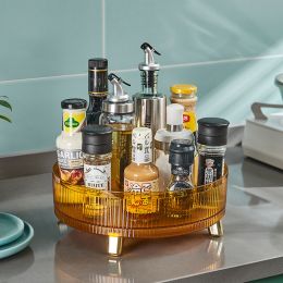 Kitchen Rotating Spice Rack Shelf Seasoning Household Multi-functional Storage Turntable Supplies (select: VB059-orange)