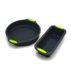 Silicone Mold 2 PC Food Grade Silicone Baking Pan Loaf Bread Pan and Round Cake Pan Non-Stick Pan Microwave Oven Dishwasher Safe