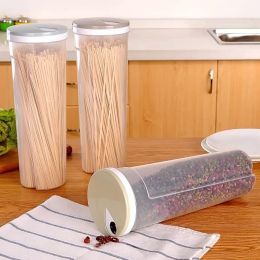 Kitchen Attire Noodles Box Plastic Storage Storage Food Storage Sealed Box (Color: Khaki)