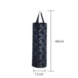 Wall-mounted garbage bag storage bag home kitchen plastic sorting bag portable extraction bag storage artifact (Color: Black)