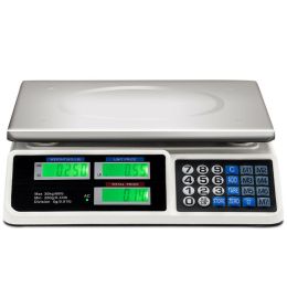 Home Commercial Used Computing Digital Floor Platform Scale (Capacity: 66 lbs, Color: Silver)