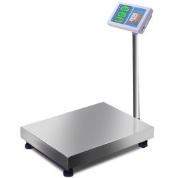 Home Commercial Used Computing Digital Floor Platform Scale (Capacity: 660 lbs, Color: Silver B)