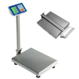 Home Commercial Used Computing Digital Floor Platform Scale (Capacity: 660 lbs, Color: Silver A)