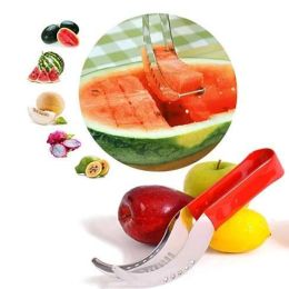 WOWZY RED Watermelon or any Melon Slicer and Cake Cutter (Style: Wowzy - All Steel)