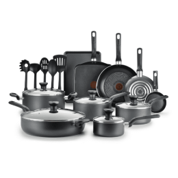 Nonstick Cookware; Set of 20; Red; Dishwasher Safe (Color: Black, Material: Aluminum)