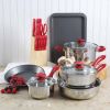 Home Delicacies Hard Anodized Nonstick Cookware Pots and Pans Pieces Set
