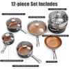 Home Daily Delicacies Pot 12-Piece Safe Non-Stick Cookware Set