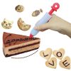 Food Writing Decorating Pen, Nozzle Tool Squeeze Cream Chocolate Cupcakes Piping Icing Cake Dessert Pen Baking Gun